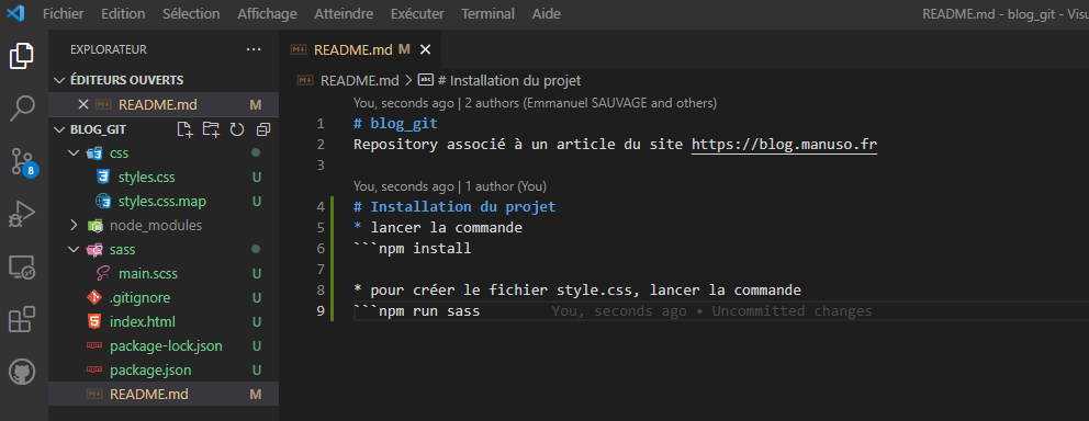 VSC : Structure classique de projet