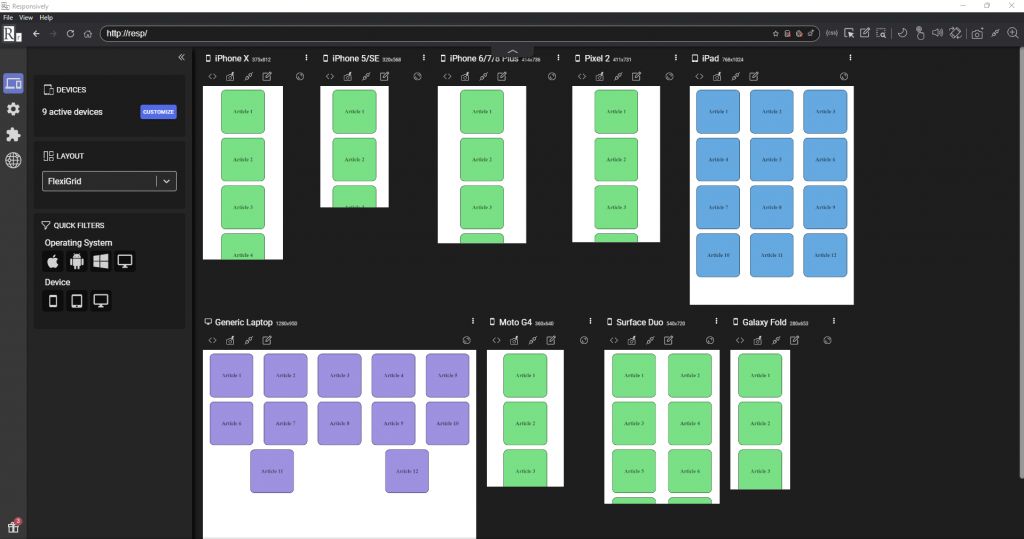 Application responsively : consultation du responsive d'un site en html5 et css3